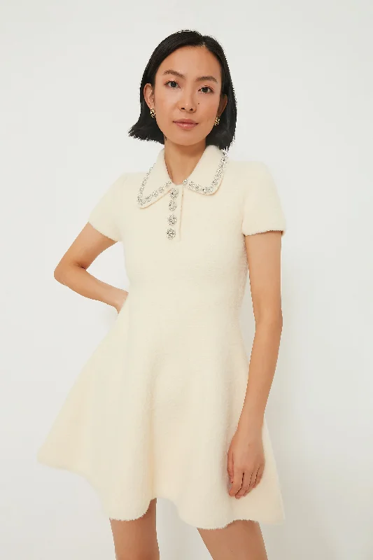 Mega Sales Cream Soft Knit Mini Dress