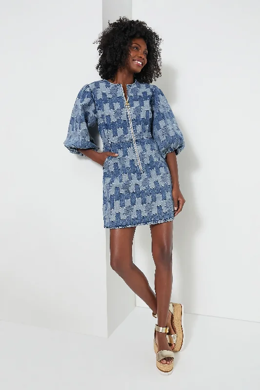 Exclusive Deals Online Patchwork Denim Bowhill Mini Dress