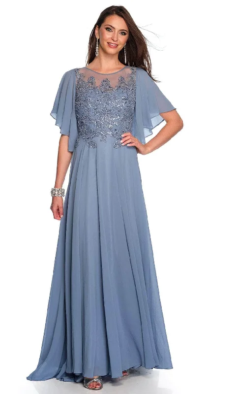 Luxury Casual Deals Dave & Johnny 11676 - Embellished Illusion Formal Gown