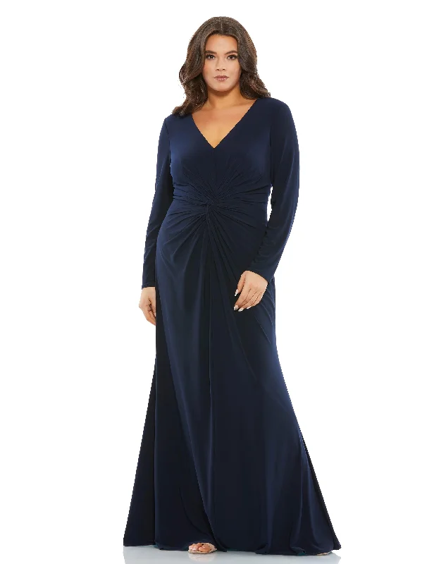 Chic & Cozy Collection Mac Duggal 49504 Fabulouss Long Sleeve Plus Size Dress