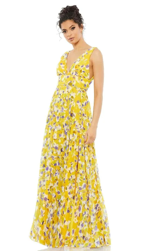 Ends Soon Ieena Duggal - 70206I Floral Printed Empire Dress