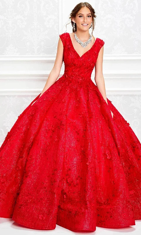 New Season Fashion Preview Sale Princesa by Ariana Vara PR11930 - Cap Sleeve Floral Ballgown