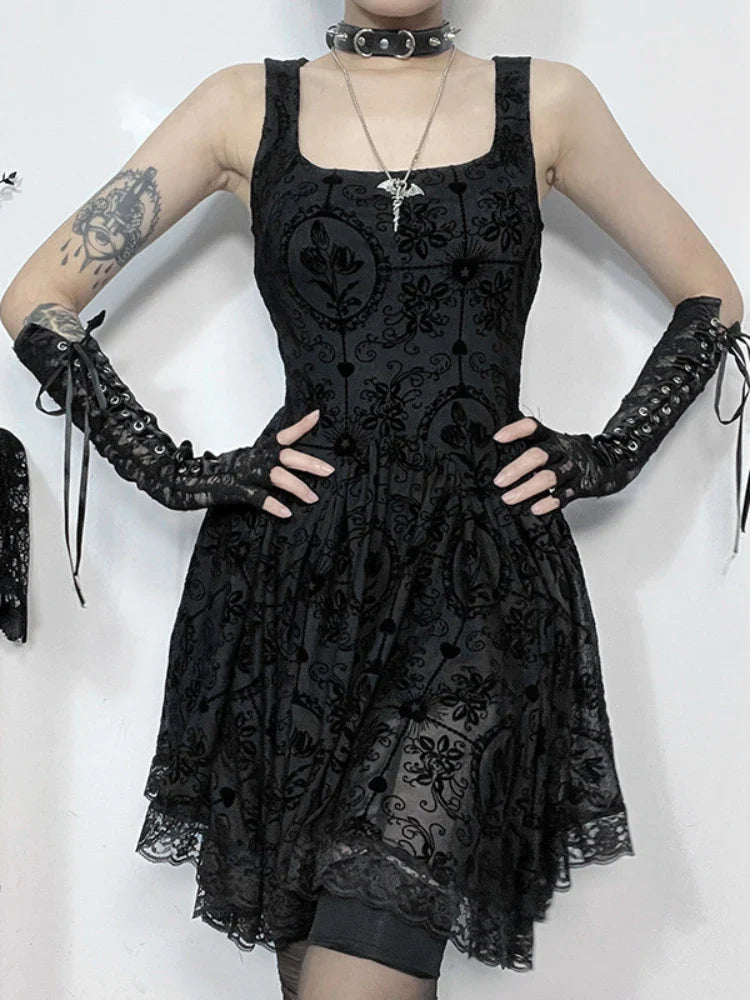 Comfortable Casual Women’s Clothing 2024 Summer New Harajuku Retro Sexy Wrapped Hip Mini Dress Y2K Vintage Punk Dark Style Tie Up A-Line Dress Comfortable Casual Women’s Clothing 2024 Summer New Harajuku Retro Sexy Wrapped Hip Mini Dress Y2K Vintage Punk Dark Style Tie Up A-Line Dress