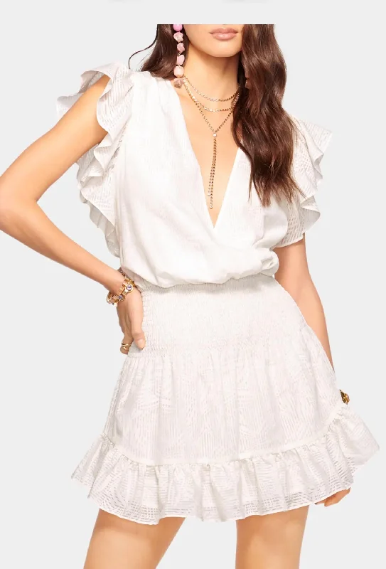 Chic And Comfortable Bridget Dress In Ivory Shadow