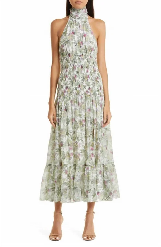 Edgy Fashion Dover Dress In Ivory Multi