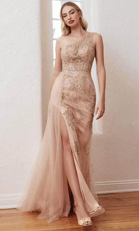 Vibrant Styles Ladivine - Asymmetric Sheath Prom Gown CB098