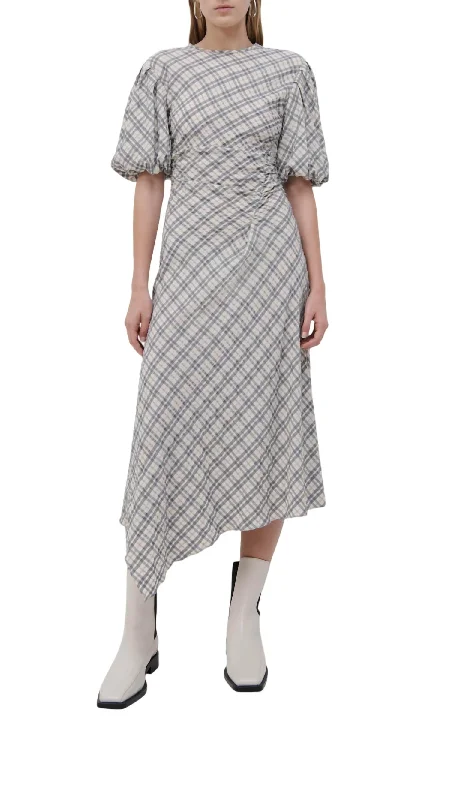 High-Fashion Women's Clothing Marnie Plaid Dress In Ceramic Plaid