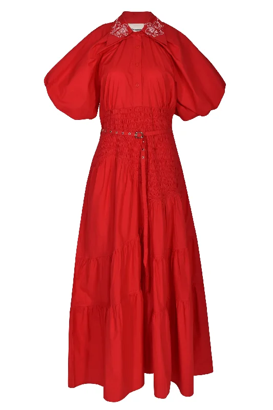 Break Fashion Norms Lovebirds Claudia Dress - Scarlet