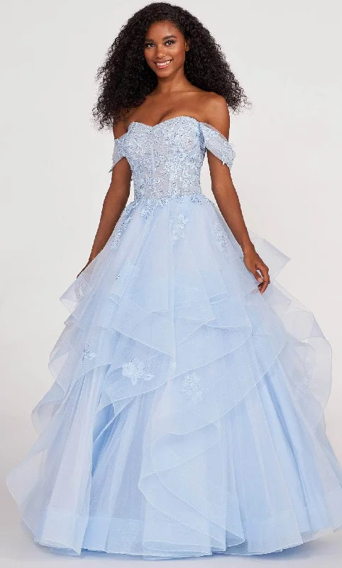 Women’s Clothing for Every Season and Trend Ellie Wilde EW34108 - Embroidered Lace Sleeveless Ballgown