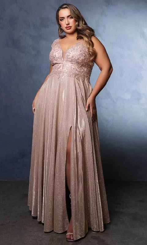 Women's Clothing Boutique May Queen MQ2137 - Sleeveless V-Neckline Prom Gown