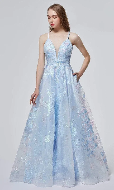 Unleash Your Style J'Adore Dresses - J19007 Floral Jacquard A-line Gown