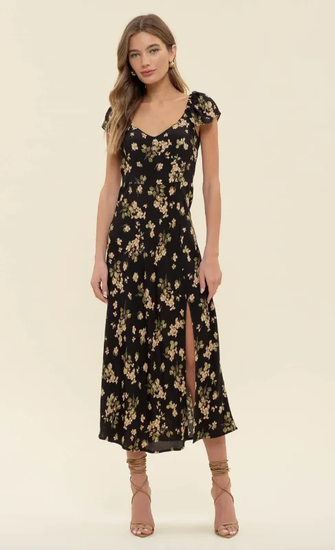 Trendy Women’s Apparel for All Seasons Floral Grace Midi Dress
