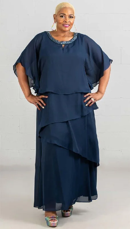 Premium Style Offers Le Bos Long Plus Size Formal Chiffon Dress Sale 27804