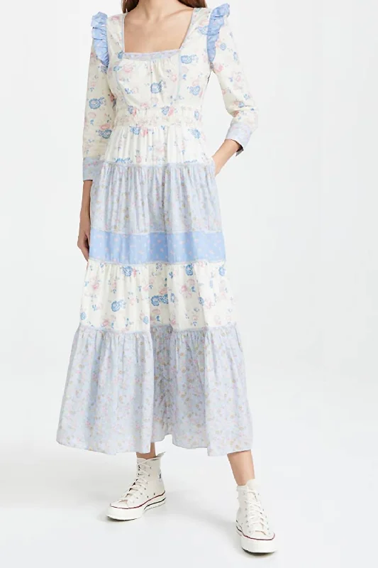 Clearance Sale Online Lyna Dress In Pastel Lemon Blueberry