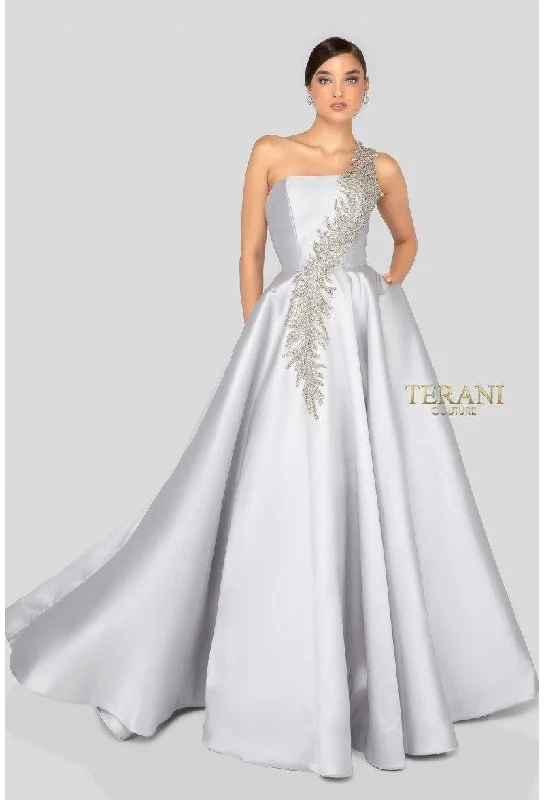 Special Offer For You Terani Couture 1912E9202 One Shoulder Long Ball Gown Sale