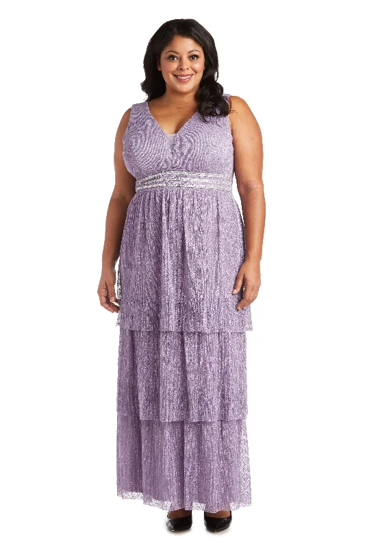 Massive Savings R&M Richards 7142W Long Plus Size Formal Dress