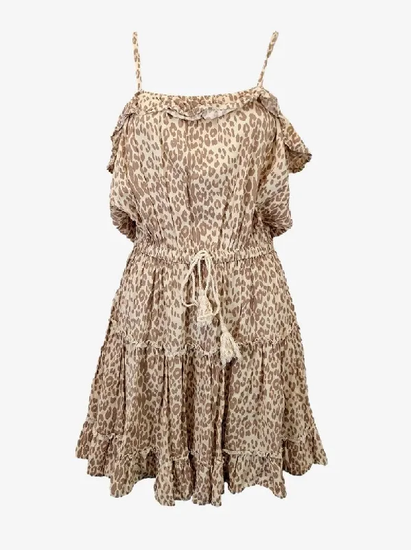 Summer Fashion Girl and The Sun Leopard Summer Mini Dress Size S