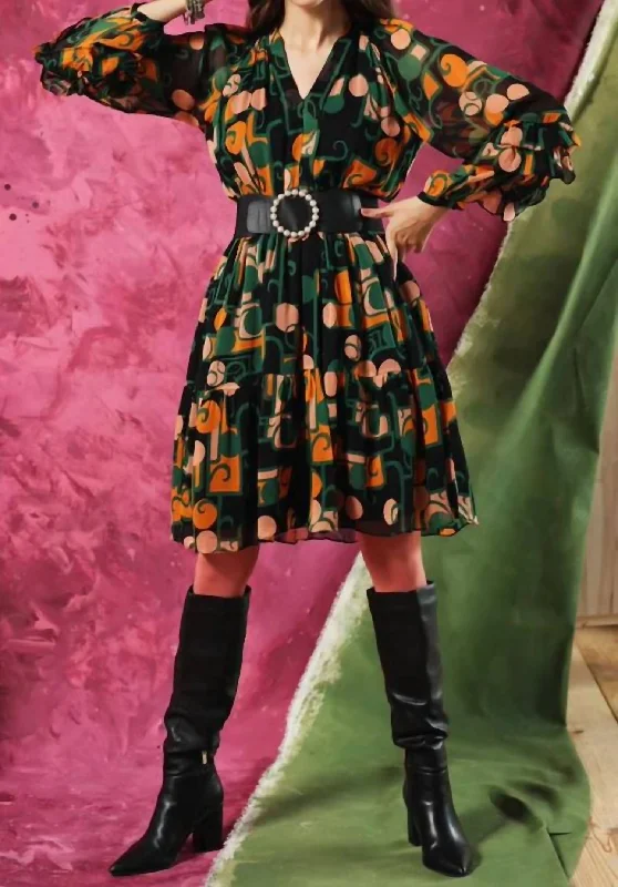 Fashionista Sale Alana Dress In Art Deco