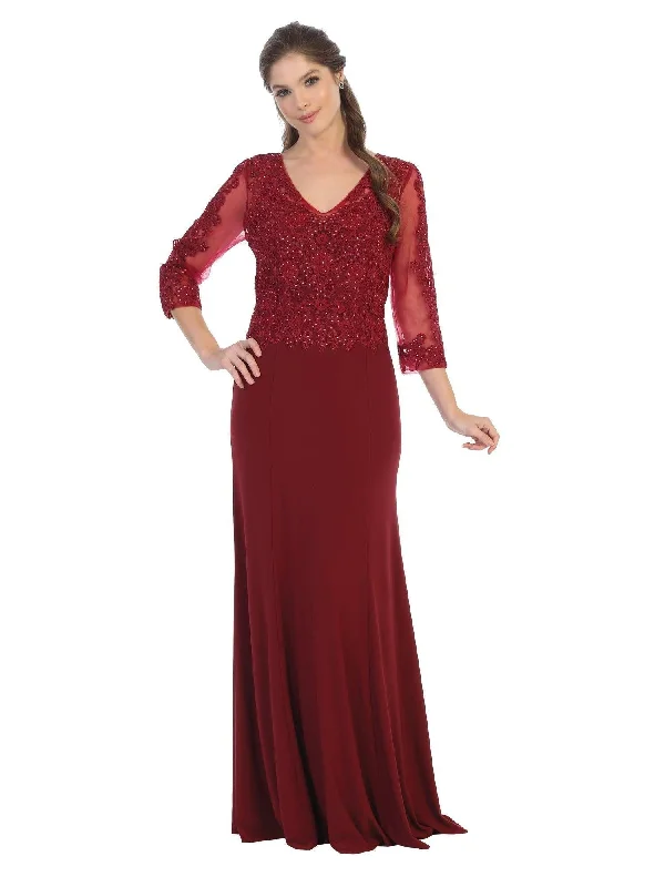 Special Offers Long Formal 3/4 Sleeve Mother of the Bride Dress Sale