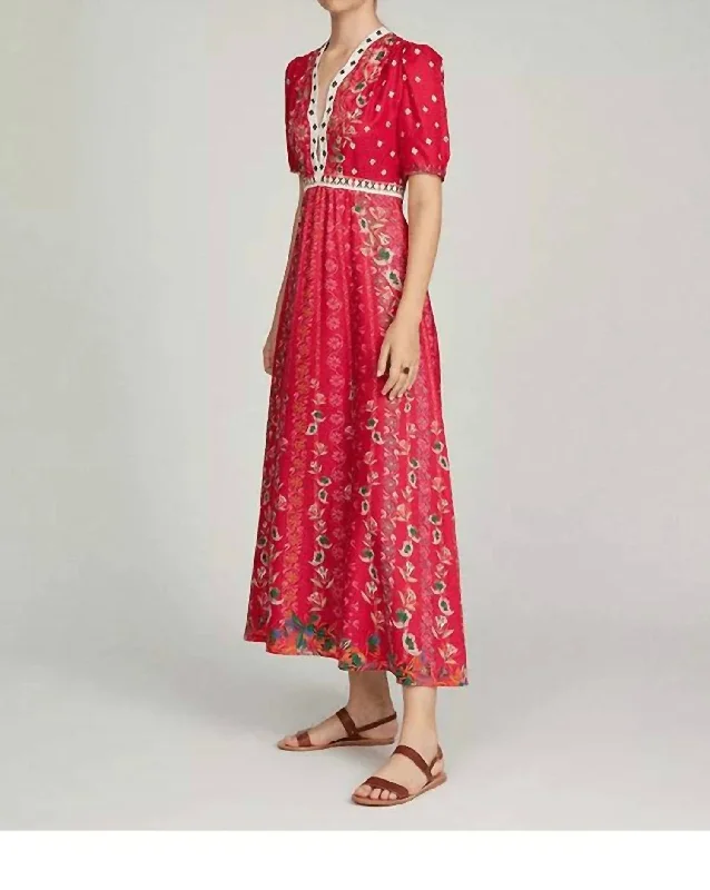 Women's High-End Clothing Tabitha Dress In Fuschia Falls