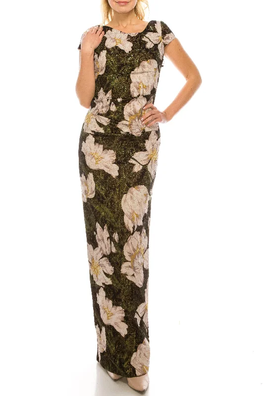 Redefining Women's Fashion Adrianna Papell AP1E203398 Long Formal Mother of the Bride Gown