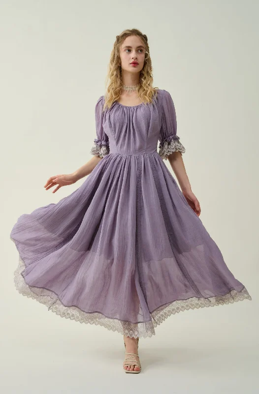 Trendsetter's Closet Elowen 27 | Lace Linen dress gown ( 2 way to wear )