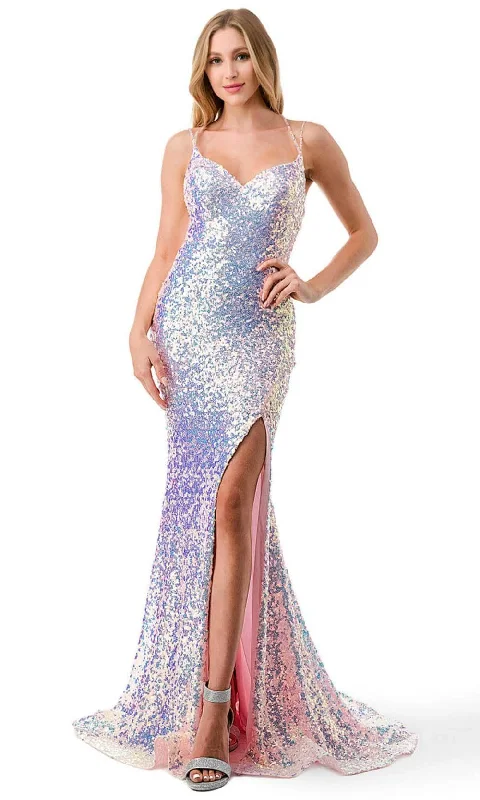 Clothes For Woman Aspeed Design L2808M - Strappy Back Sequins Evening Gown