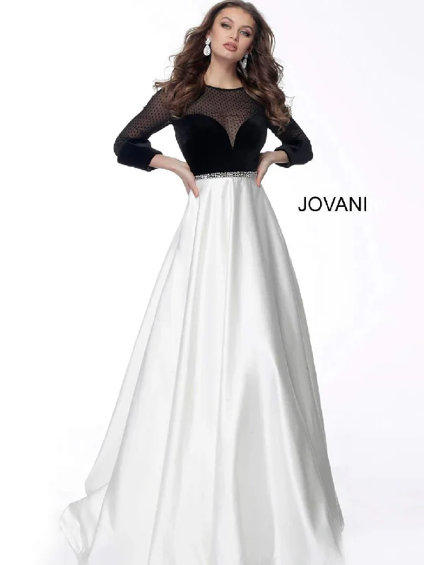 Chic Style Discounts Jovani 62124 Satin A Line Long Formal Gown