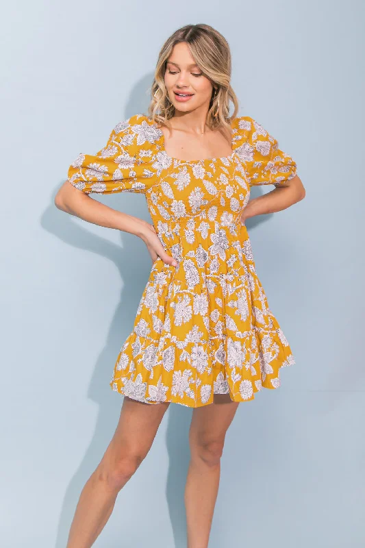 Refined Fashion Sale FLOWER FIELDS MINI DRESS