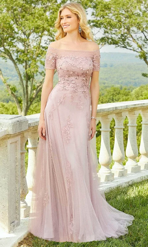 Online Boutiques Clothing Mori Lee 72503 - Illusion Off-Shoulder Prom Gown