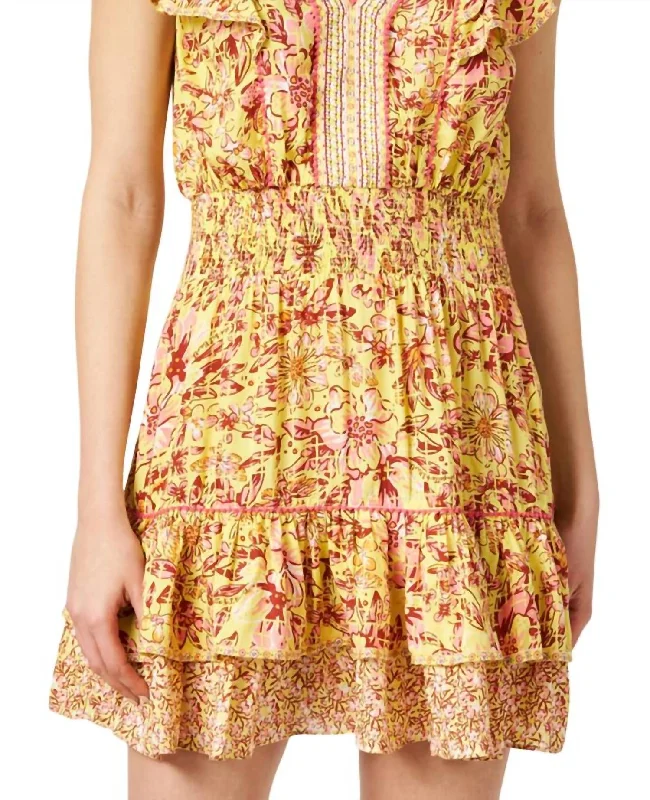Women's Trendy Outfits Camila Dress In Yellow Hortensia