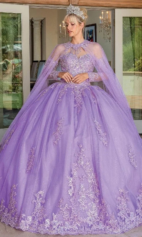 Chic Casual Style Dancing Queen 1691 - Sweetheart Detachable Cape Ballgown