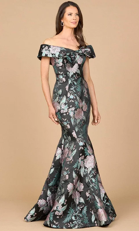 Fashion Sale Lara Dresses 28919 - Floral Brocade Off-Shoulder Mermaid Evening Gown