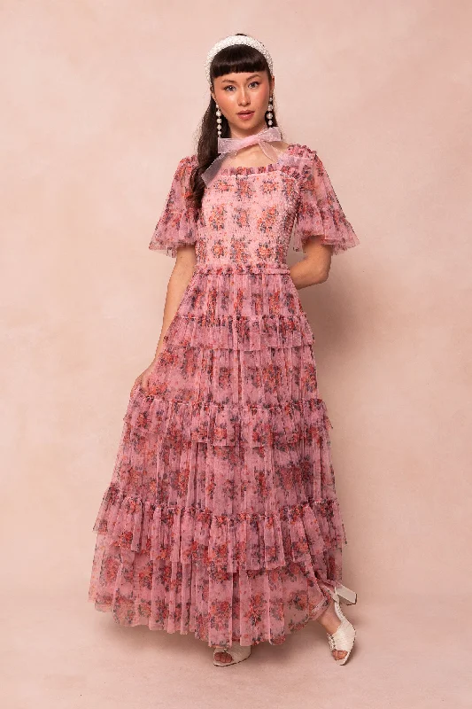 Fashion Deal Vienna Dress in Pink Floral