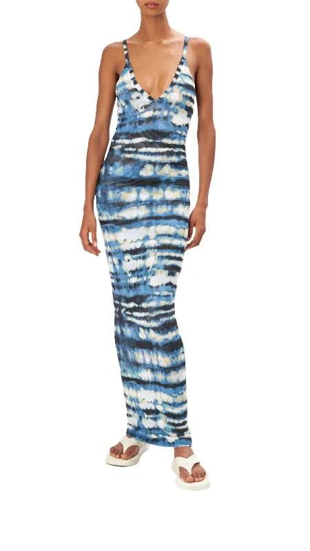 Eco Friendly Fashion Sale Rozio Dress In Tie Dye Blue