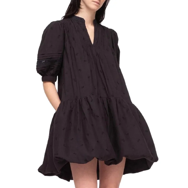 Extreme Clearance Deals Loren Solid Tunic Dress In Black