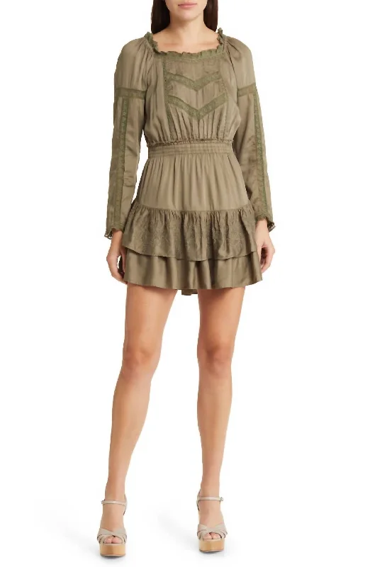 Trendy Threads Sanaya Dress In Forest Oak