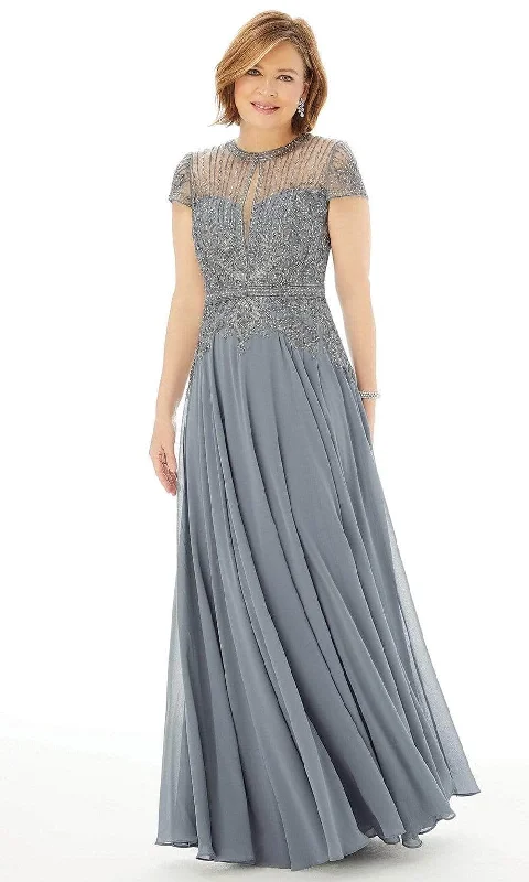 Comfort Meets Fashion MGNY By Mori Lee - 72221 Cap Sleeve Embroidered Prom Gown