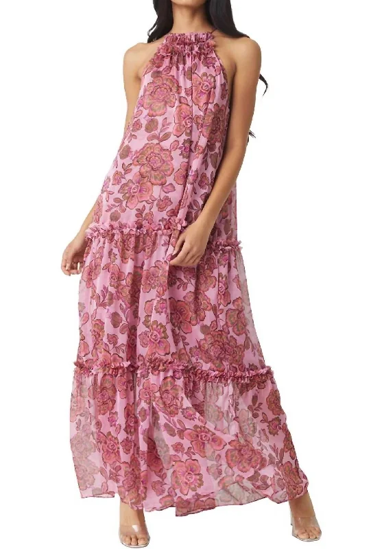 Best Boutiques Online Lala Dress In Amaranth Flora