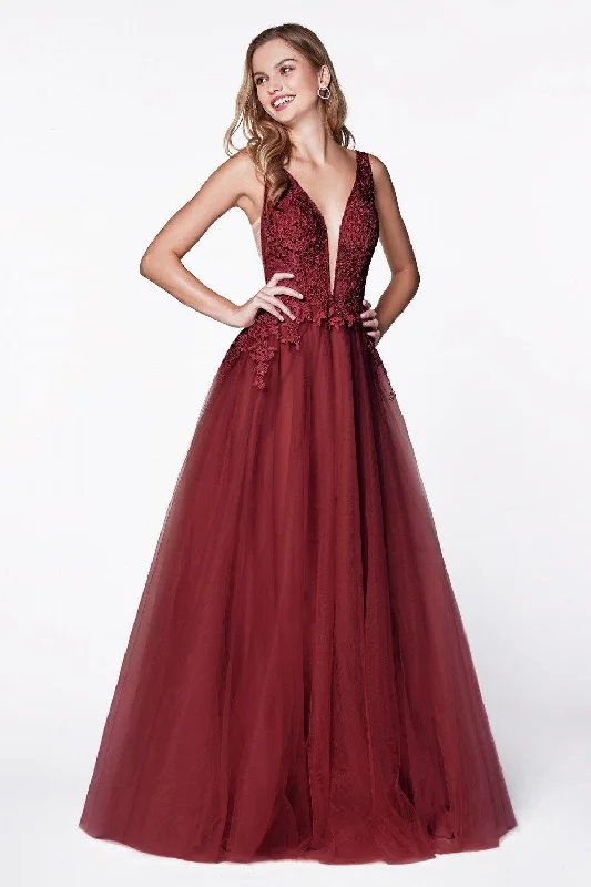 Women's Urban Fashion Cinderella Divine CJ511 Long Sleeveless Evening Gown Formal Dress