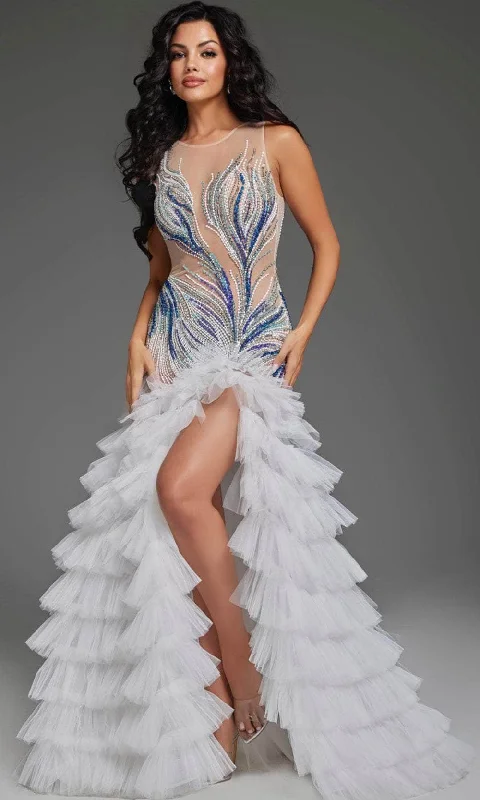 Effortless Chic for Women Jovani 39846 - Sheer Sleeveless Prom Gown