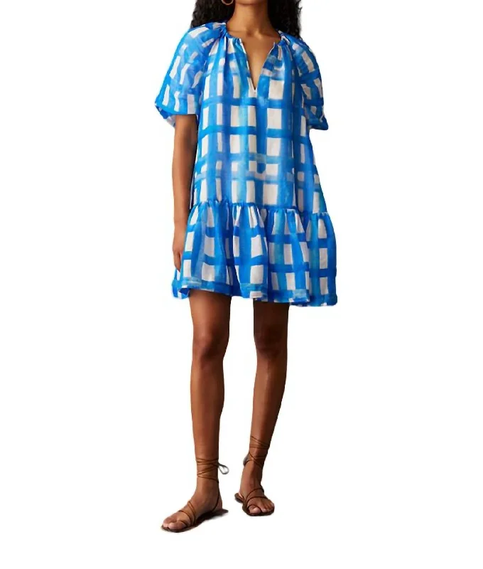Women's Comfy Loungewear Outfit Greta Dress In Amalfi Madras