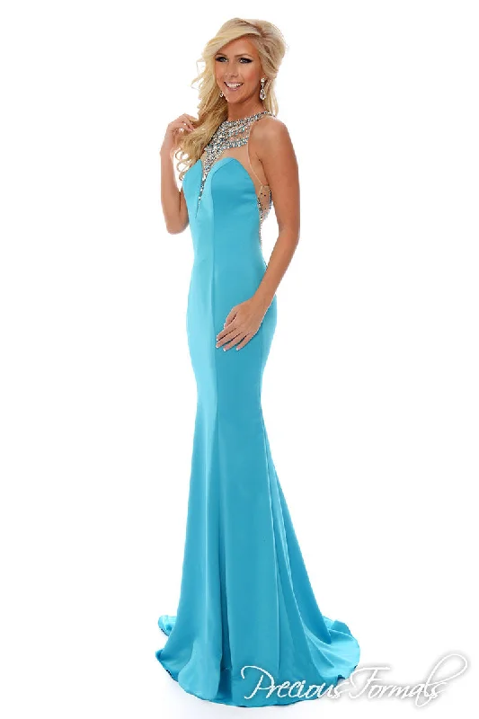 Enjoy Discount Precious Formals 70158 Size 2 Neon Orange Long Mermaid Prom Dress Pageant Gown