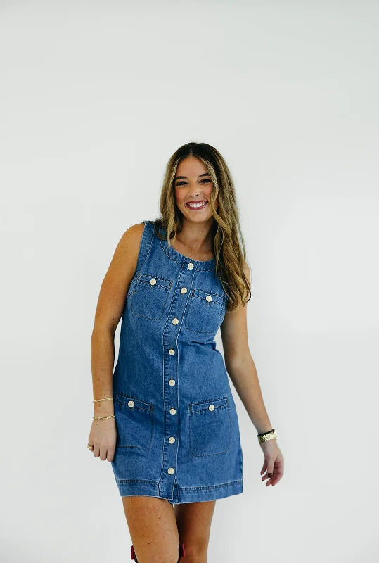 Innovate Your Wardrobe Rita Mini Dress - Medium Denim