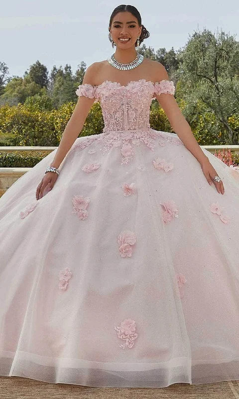 Fresh Styles, Fresh Deals Mori Lee 60185 - Off Shoulder 3D Floral Appliqued Ballgown