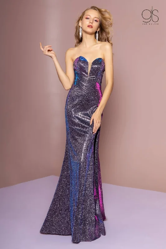 Shop The Hottest Deals Prom Long Metallic Formal Homecoming Gown