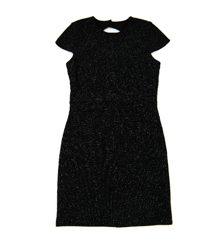 Women's Clothing Brands By Debra Girls Deb Black Sparkle Keyhole Back Sheath Dress