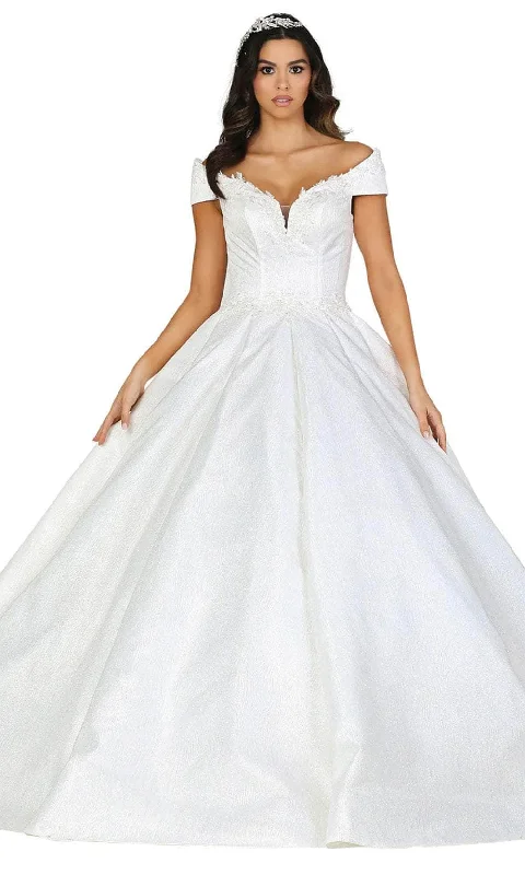 On-Trend Fashion Offers Dancing Queen 0107 - Off-Shoulder Lace-Up Back Ballgown