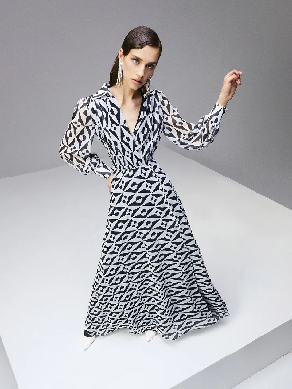 Limited Stock, Grab Yours Today Lapel Collar Slit Dress