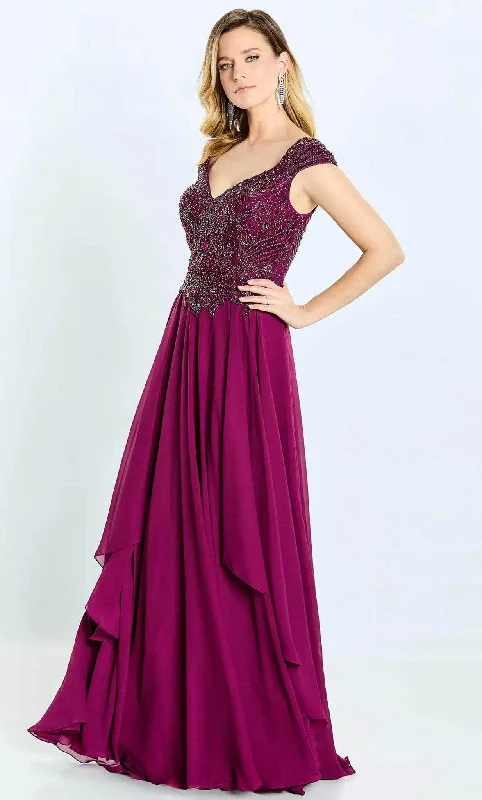 Limited Edition Montage by Mon Cheri 120914W - Frilled Chiffon Skirt Formal Gown